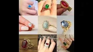 elegent stone rings designs latest rings for dailywear #gold #ringdesign