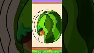 Belajar Mewarnai Buah Semangka 🍉 #colorsandshapes #gameeducation #drawingtutorial #belajarmewarnai