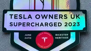 TESLA Owners UK Supercharged 2023 - Record Model 3 & Y Light Show Attempt!