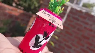 Waste material art .Mini bottle art#diy #crafts #minibottleart minibo