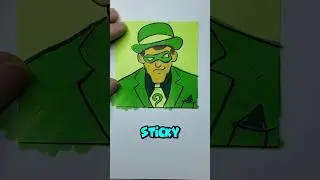 Drawing the The Riddler on a sticky note!&nbsp;#TheRiddler #StickyNoteArt #Batman #shorts