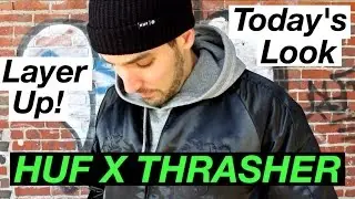Today's Look - HUF X Thrasher Collab - Bomber Jacket & Classic Hi - Eddie Win
