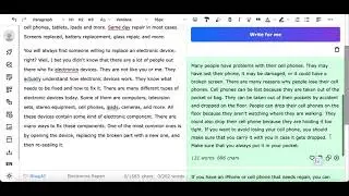 Write longform blog article using ai