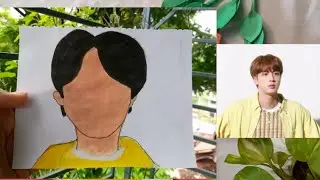 How to draw BTS Jin || Easy Drawing tutorial || BTS member Jin #foryou #bts #btsarmy @BTS 