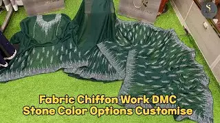 Article Details Fabric Chiffon Work DMC Stone Color Options Customise Collection By Sareewalay 
