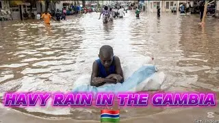 Сильный дождь первого октября в Гамбии 🇬🇲 на побережье Африки