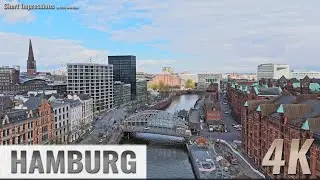 Hamburg, Germany: Speicherstadt - Zollkanal - Kornhausbr&uuml;cke, Neuer Wandrahm - 4K UHD - 0146