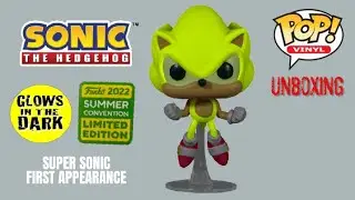 Super Sonic First Appearance SDCC GITD Funko Pop Vinyl Sonic the Hedgehog Glow Summer Con Exclusive