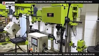 CNC Pillar Drilling Machine with Rotary Table | Automatic PLC Drill System in Action | Manufacturers