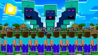 coloquei inscritos para lutar com monstros fortes no Minecraft