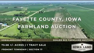 Fayette County, Iowa 73.58 +/- Acre Sealed Bid Farmland Sale