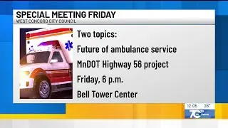 West Concord to consider future of ambulance service and Highway 56 project