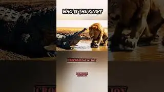 Crocodile vs Lion 🐊🦁 Epic Wild Battle #CrocodileVsLion #WildAnimalFights