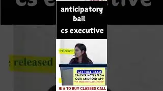 Anticipatory Bail I JIGL I Best CS Executive Coaching In Delhi Laxminagar I  #shortsvideo