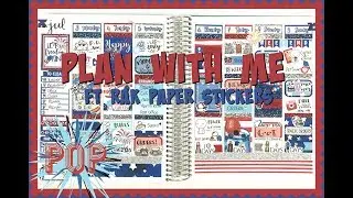 Plan With Me - 4th of July - Ft Rak Paper Stickers - July 3-9