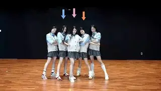 'Hype Boy'NewJeans Dance Practice Mirrored 3 Members Version Guide Arrows Trio [4K] SPECIFIC REQUEST