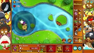 Lets Play Bloons Monkey City ZOMG Bloon Beacon Medium Loops River Map No Commentary 1389