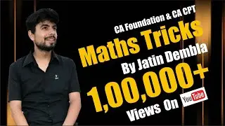 Maths Tricks CA-CPT PART-1 | QA CA-CPT | CA Foundation Maths Tricks | Jatin Dembla