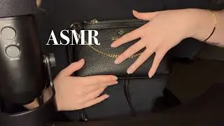 ASMR leather scratching + clicky whispers!