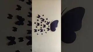 DIY Butterfly Wall Decor 🦋✨ #shorts #homedecor