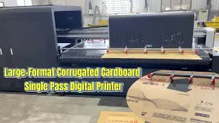 Large - Format Corrugated Cardboard Printing Machine: 1312MM High Speed Single Pass Digital Printer!