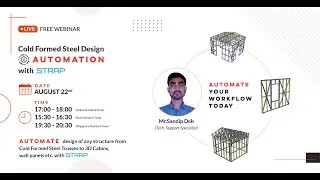 Cold Formed Steel Design and Analysis Automation with STRAP | Free Webinar | Ram Caddsys