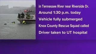 Rescuers pull driver from submerged vehicle in Tennessee River