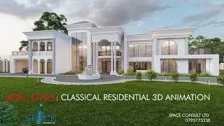 3D Rendering, Architectural Classical Mansion Residence: Meru, Kenya