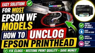 How To Unclog Epson WF Print Head Nozzles - For MOST Epson WorkForce Models [Step By Step Tutorial]