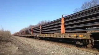 CSXT K540-11 rail train CSX motor 147 passes by