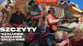 AKCJA SZCZYTY👷SPRZEDAJE SŁOME NA CEMENT❗#vlog #budowanie #słoma #traktor #szczyty #szalunki 