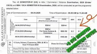 +3 6th Semester Examination Notice 2025(Regular/Back/Improvement) #Kalahandi_university_bhawanipatna