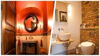75 Red Floor And Yellow Floor Powder Room Design Ideas You'll Love 🎀