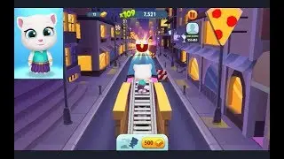 Cool Fullsceen Reverse Gameplay HD - Talking Tom Gold Run (Neon Angela Episode 2).