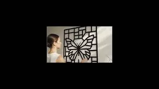 015 Geometric Butterfly Wall Art Panel Laser Cut 3D Print Files