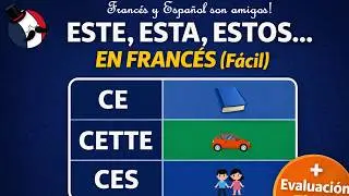 C&oacute;mo decir ESTE, ESTA y ESTOS en franc&eacute;s 🇫🇷 (Ce, Cet, Cette, Ces)