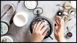 Clock snow globe - Finnabair Creative Team