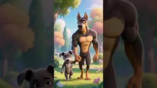 Cane Corso Dad & Pup Walk Toward You 💪🐾 | Loyalty in Motion #shorts #canecorso #doglove #animation