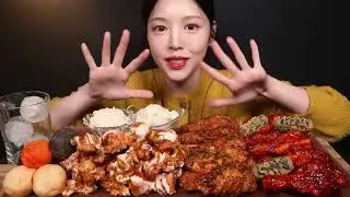 Crispy Curry Mayo Chicken With Spicy Smoky Sauced Drumsticks . Cheese Balls Mukbang ASMR