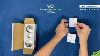 Kit Maniglia Porta Scorrevole Quadrata con nottolino Manigliedesign Unboxing - Manigliedesign.com