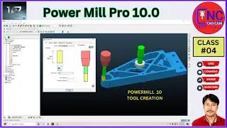#04 POWERMILL PRO 10 👍TOOL CREATION👍 | HOW TO CREATE TOOL AND HOLDER SHANK IN POWERMILL PRO 10 |