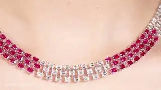 Versatile Elegance: Detachable Diamond Necklace Set with Convertible Bracelets!