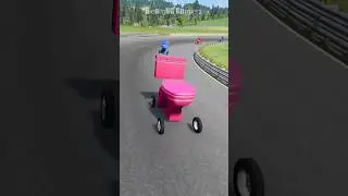 Skibidi Toilets No Head Racing Crashes - BeamNG.Drive #beamng #beamngdrive #bus #truck #shorts