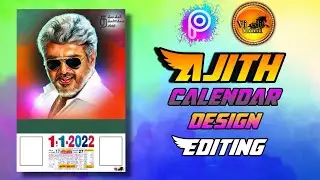 Ajith calendar edit Design in mobile 2022wall calendar Design picsart Tamil