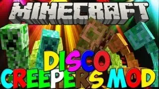 Minecraft Mod Showcase: DISCO CREEPER MOD! (DANCING CREEPERS)!