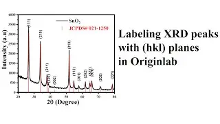 09 Labeling XRD peaks with (hkl) planes in Originlab