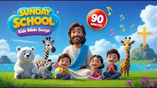 90 Minutes of Fun Joyful Sunday School Jesus Songs | Sing Along | Joyful Jesus Music for Kids