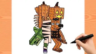 Como Dibujar a SPOOKY GRANDE Combination - Steal a Brainrot ROBLOX - Halloween brainrot