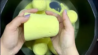 ASMR - crunchy baking soda -  Green baking soda sandy texture - 3 videos