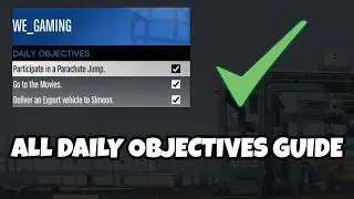 All 3 Daily Objectives Guide -  Parachute Jump - Watch Movies - Deliver Car To Simeon - GTA 5 Online
